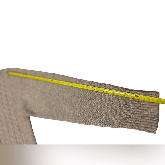 Patrick James Sweaters Full Double Zip Cardigan Teak Lambswool Band Collar Sz L - Picture 5 of 8